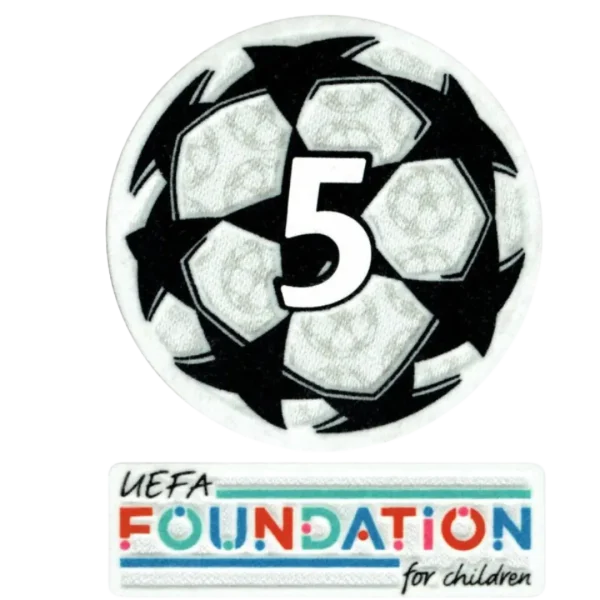 21-23 UCL Starball 5 volte vincitore + Game Patch della UEFA Foundation